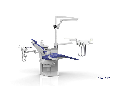 SILVERFOX 8000B SMS0 – Стоматологическая установка с нижней подачей и электрической системой управления инструментами, подачей воздуха и воды
