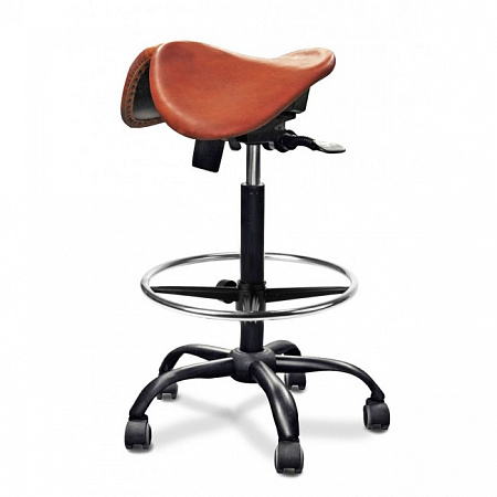 Gravitonus EZDuo Country - эргономичный стул-седло врача-стоматолога, двуразделенное седло, твердая кожа