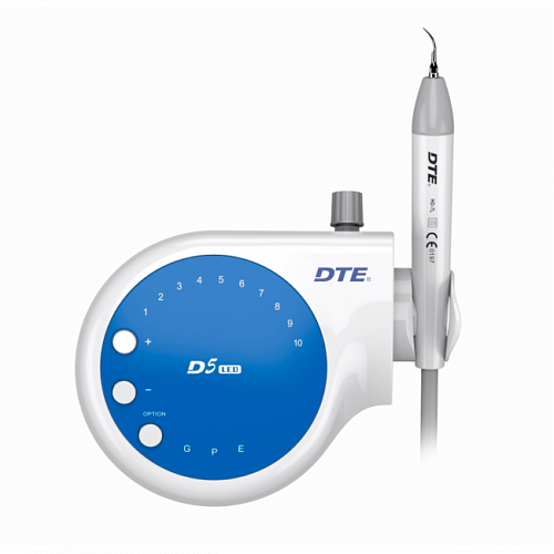 Woodpecker DTE-D5 LED - портативный ультразвуковой скалер с фиброоптикой, 6 насадок в комплекте